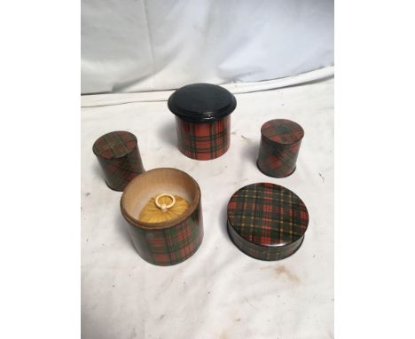  Sale Item:    5 TARTAN WARE BOXES (AF)   Vat Status:   No Vat   Buyers Premium:  This lot is subject to a Buyers Premium of 