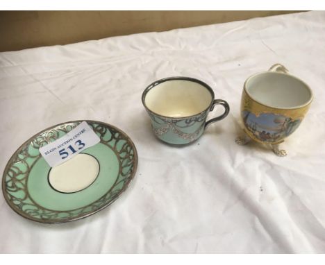  Sale Item:    CUP &amp; SAUCER &amp; CONTINENTAL CUP (AF)  Vat Status:   No Vat   Buyers Premium:  This lot is subject to a 