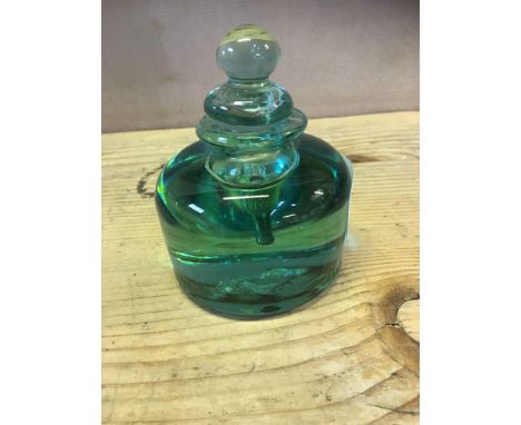  Sale Item:    GLASS INKWELL PAPERWEIGHT (AF)   Vat Status:   No Vat   Buyers Premium:  This lot is subject to a Buyers Premi