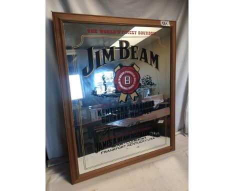  Sale Item:    JIM BEAM ADVERTISING MIRROR   Vat Status:   No Vat   Buyers Premium:  This lot is subject to a Buyers Premium 