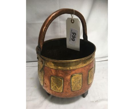  Sale Item:    3 LEGGED COPPER POT   Vat Status:   No Vat   Buyers Premium:  This lot is subject to a Buyers Premium of 15% +