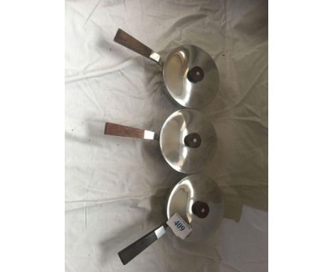  Sale Item:    3 JENSON DENMARK PANS (AF)   Vat Status:   No Vat   Buyers Premium:  This lot is subject to a Buyers Premium o