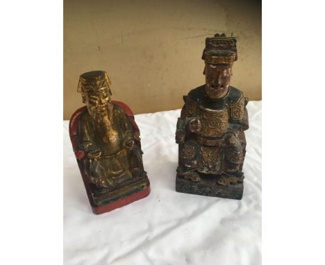  Sale Item:    2 WOODEN BUDDHAS (AF)   Vat Status:   No Vat   Buyers Premium:  This lot is subject to a Buyers Premium of 15%