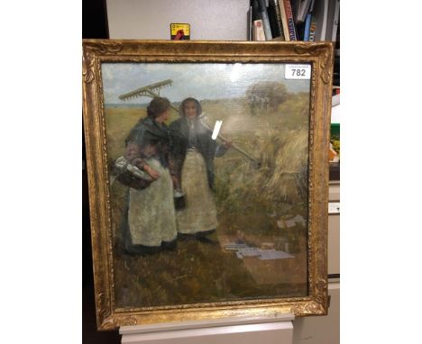  Sale Item:    OIL PAINTING HARVESTING J McGHIE   Vat Status:   No Vat   Buyers Premium:  This lot is subject to a Buyers Pre