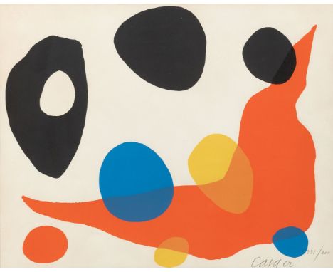 Calder, Alexander  (Lawntown, New York City 1898-1976) Komposition   1961 Farblithographie auf BFK Rives-Bütten. Sign. u. num