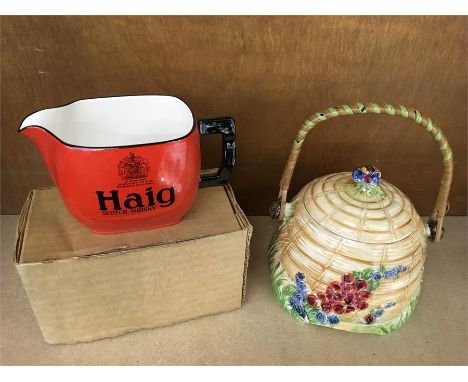 Royal Winton biscuit barrel and Carltonware water jug