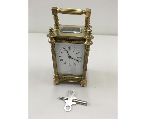 Brass Carriage Clock Working Order 