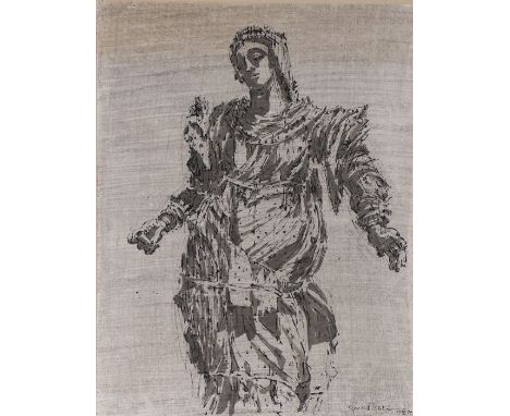 Sigmund Pollitzer (British, 1913-1982) Statue, signed and dated 70, pen and wash, 51cm x 66cm

Born in London in 1913, Arthur