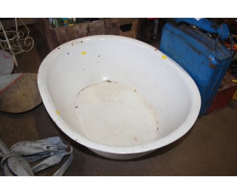 An enamel bath