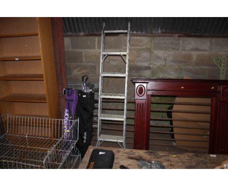 An aluminium step ladder