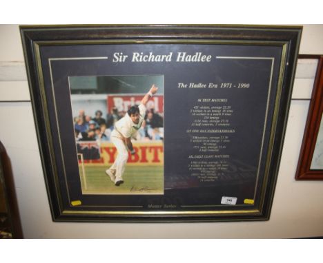A signed print Sir Richard Hadleigh