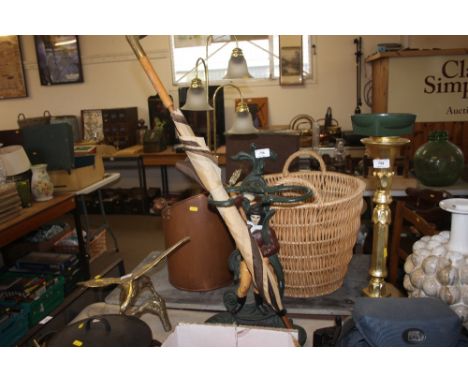 A cast iron stick stand 