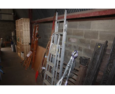 Two aluminium step ladders