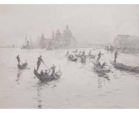 WILLIAM LIONEL WYLLIE (1851-1931) View of Venice, drypoint etching, signed in pencil, 6.5" x 8.5" (16cm x 21.5cm)