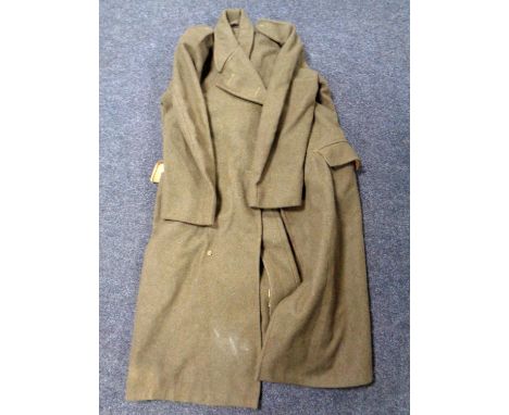 A 20th century British Army greatcoat, dismounted 1951 pattern, size 7.