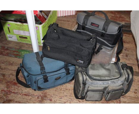 A job lot of assorted camera bags 