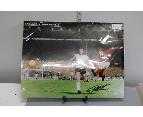 A signed print by Sir Geoff Hurst with COA 