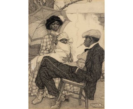 WARWICK REYNOLDS (1880-1926) 'PROSPERITY' crayon on paper, signed lower rightDimensions:38cm x 26.5cmProvenance:Provenance: T