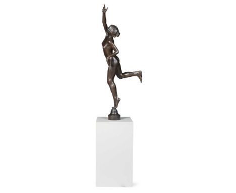 § GERALD LAING (1936-2011) THE MESSENGER, 1991 bronze, edition of 10, raised on a Corian plinthDimensions:Figure 140m high, i