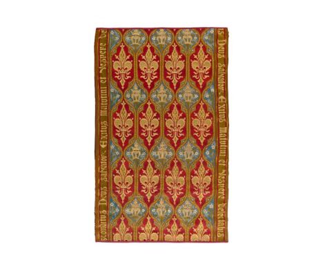 AUGUSTUS WELBY NORTHMORE PUGIN (1812-1852) OR EDWARD WELBY PUGIN (1834-1875) NEEDLEWORK RUG, CIRCA 1860 wool, with later line