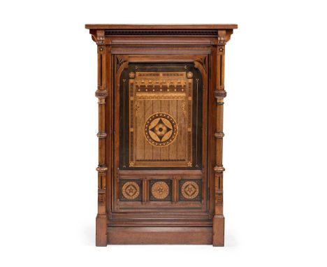 CHARLES BEVAN (1815-1891) FOR GILLOW & CO., LANCASTER & LONDON. SIDE CABINET, CIRCA 1866  walnut, inlaid with boxwood, amboyn