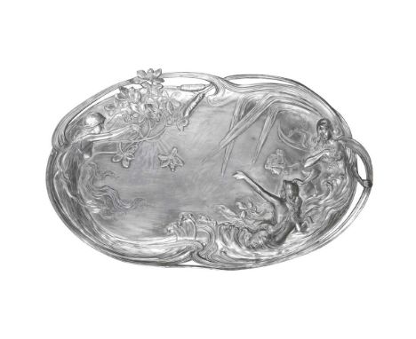 WMF (WURTTEMBERGISCHE METALLWARENFABRIK) ART NOUVEAU TRAY, CIRCA 1900 silver-plated metal stamped WMF/ 243Dimensions:58.5cm a