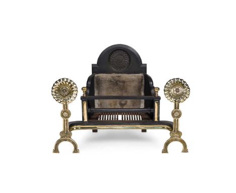 WILLIAM TONKS & SONS, MANNER OF THOMAS JECKYLL AESTHETIC MOVEMENT FIRE GRATE, CIRCA 1880 cast iron, brassDimensions:78cm wide