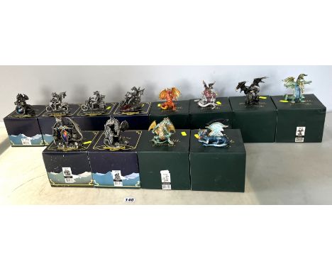 12 boxed Myth &amp; Magic figures - I Said Follow Me!, Where Was I Going?, The Hell Raiser, Let's Go Man!, The Dragon of Just