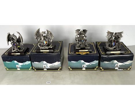 4 boxed Myth &amp; Magic figures - Immortal Combat, The Dragon's Watch, The Mystic Icicles and The Ring of Destiny