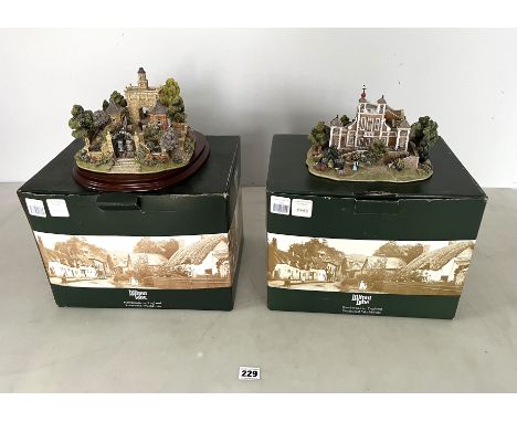 2 boxed Lilliput Lane cottages - The Old Royal Observatory and The Millennium Gate no 0665 with certificate.Loose Gate