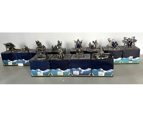 12 boxed Myth &amp; Magic figures - Guardian of the Moon, The Hatchlings, The Nordic Dragon, Christmas in the Snow, The Magic