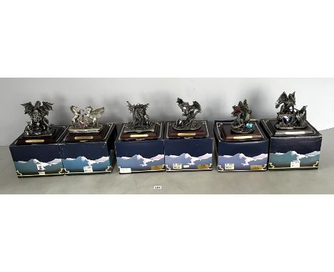 6 boxed Myth &amp; Magic figures - Buying a New Incantation, The Great Moon Dragon, The Dragon of Darkness, The Portal of Lif