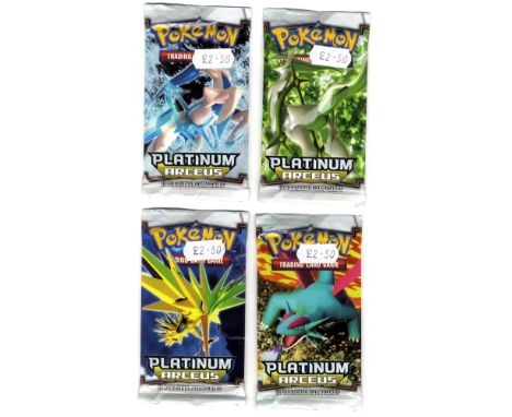 4 factory sealed booster packs featuring all four artworks. This item comes from the vault of a former local games store owne