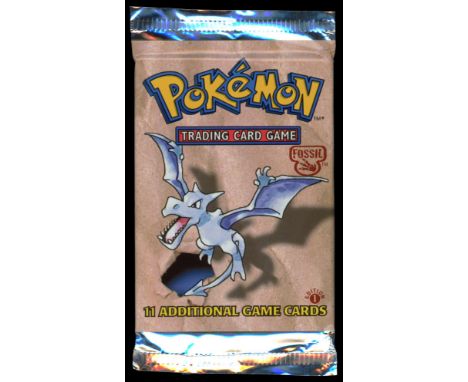 SGB report:&nbsp;This lot features a 1st Edition Fossil Booster Pack with the elegant Aerodactyl artwork. This sealed pack we
