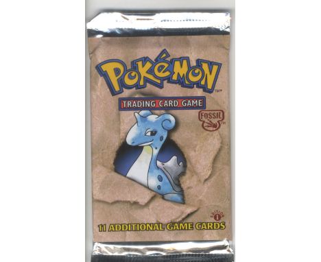 SGB report:This lot features a heavy 1st Edition Fossil booster pack with Lapras artwork, weighing in at 21.02g and in excell