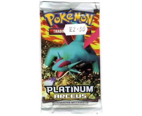 Factory sealed booster pack featuring the Salamence artwork. This item comes from the vault of a former local games store own