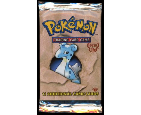 SGB report:&nbsp;This lot features a 1st Edition Fossil Booster Pack with the elegant Lapras artwork, released in 1999 as the