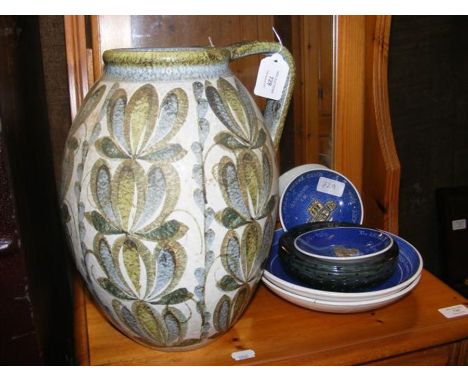 A Denby vase together with ceramic ware of Isle of Wight interestCONDITION REPORTvase is 33cm high and in good condition