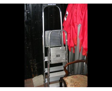 Two aluminium step ladders 