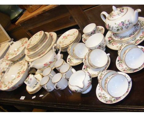An 'Abbeydale' bone china dinner service, together with a Wedgwood tea service, etc.  