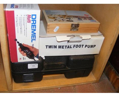 Various tools, including Dremel Multi-Tool 
