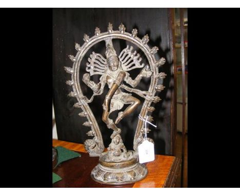 An Indian bronze of Hindu God Shiva - circa 1880 - 30cms high