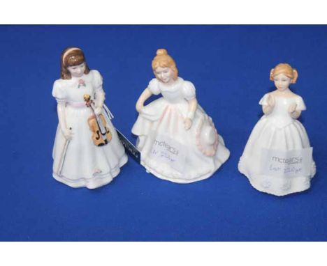 THREE ROYAL DOULTON FIGURES 
comprising First Performance, Amanda and Catherine