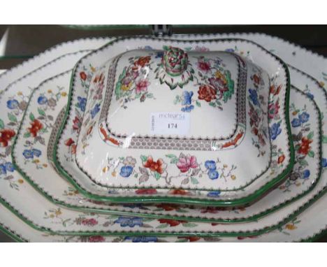 COPELAND SPODE 'CHINESE ROSE' PART DINNER SERVICE 
