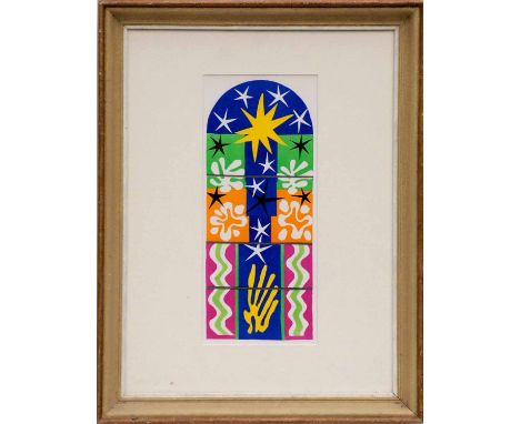 HENRI MATISSE 'Nuit de Noel', original lithograph from the 1954 edition after Matisse's cut outs, printed by Mourlot, 35cm x 