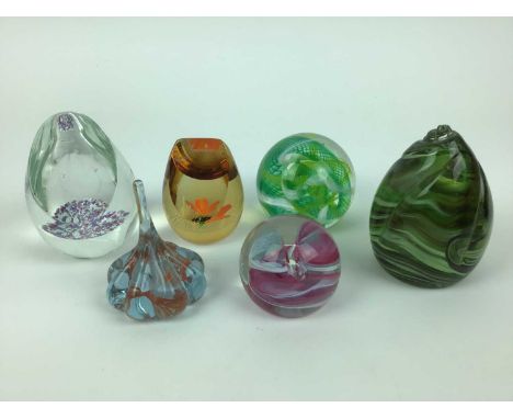 Six Caithness paperweights by Helen Macdonald, Gordon Henry and design studio (6)