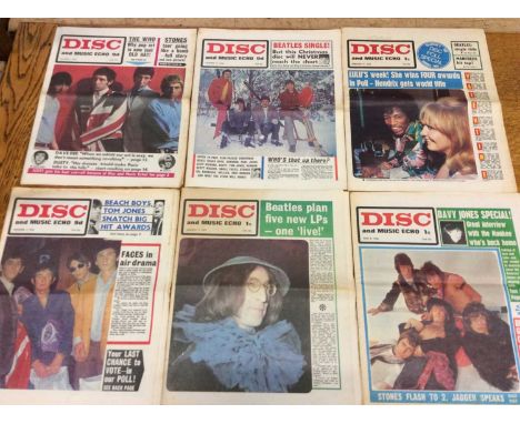 Collection of 45 music papers including Disc, New Musical Express, Record Mirror etc, great covers to include, The Who, Small