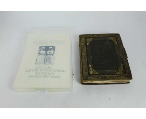 WW11 British nurse's War Diary belonging to Sister M P Harrell P/353079 Q.A.I.M.N.S./R. An interesting record of her life and