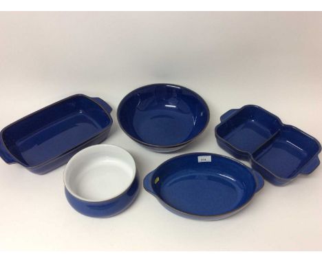 Extensive Denby blue glazed dinner service for six place settingsCondition report: All appears to be in very good condition. 