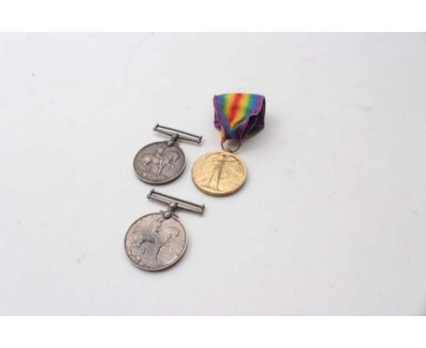 First World War Pair comprising War and Victory medal named to G - 49325 PTE. A. Chamberlain. R. Fus., together with another 